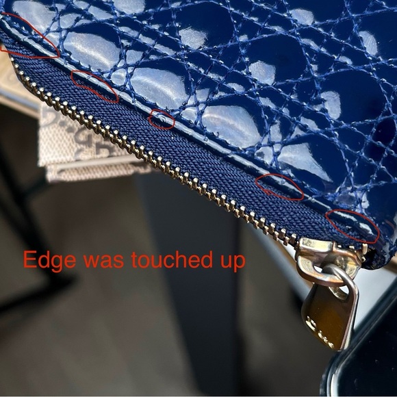 Lady Dior Mini Cannage Patent Zippy Wallet - Picture 9 of 9